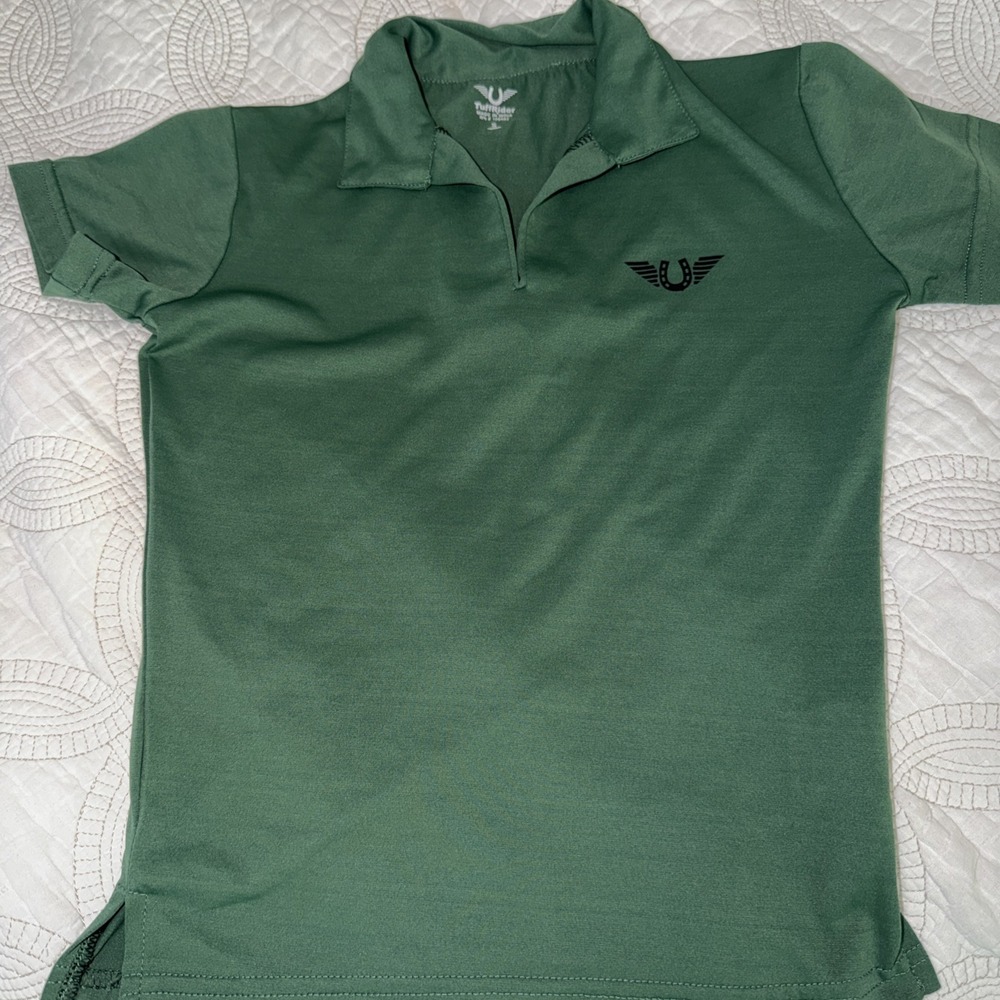 TuffRider Kid's Sz S Taylor Short Sleeve Breathable Equestrian Horse Riding Polo